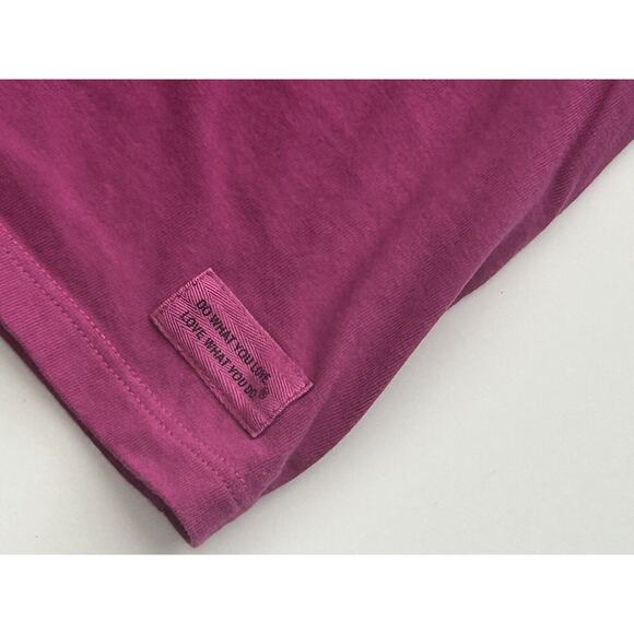 Life is Good Purple V neck Long Sleeve Crusher Tee Unconditional Dog XXXL 3XL - Picture 5 of 8